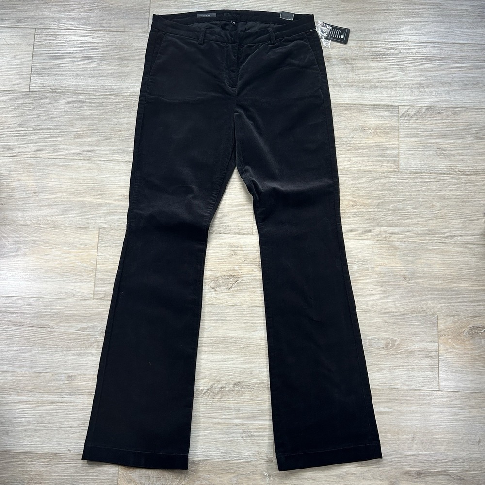 NWT Kut From The Kloth Size 12 Black Ribbed Corduroy High Rise Flare Trouser